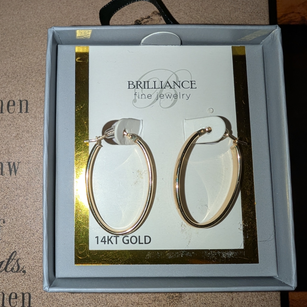 14K Gold Hoop Earrings - Picture 5 of 7